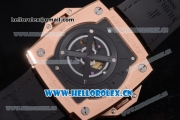 Hublot Masterpiece MP 08 Antikythera Sunmoon Asia 2813 Automatic Rose Gold Case Skeleton Dial Stick Markers and Yellow Leather Strap