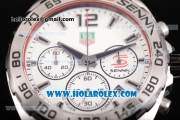 Tag Heuer Formula I Chronograph Senna Special Edition Miyota OS20 Quartz Steel Case with White Dial and Stick Markers