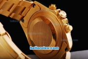Rolex Daytona Automatic Full Gold with Diamond Bezel and Marking-Black Dial