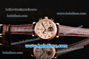 Vacheron Constantin Patrimony Chrono Miyota OS20 Quartz Rose Gold Case with White Dial and Roman Numeral Markers