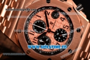 Audemars Piguet Royal Oak Offshore 2014 New Chrono Swiss Valjoux 7750 Automatic Full Rose Gold with Arabic Numeral Markers and Rose Gold Dial (J12)