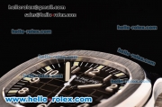 Patek Philippe Aquanaut Swiss ETA 2824 Automatic Movement Steel Case with Black Dial and White Arabic Numerals