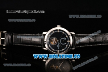 Vacheron Constantin Patrimony Tourbillon Swiss ETA 2824 Automatic Steel Case with Black Dial and Diamonds Markers