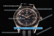 Omega Seamaster 300 Master Co-Axial Asia Automatic Steel Case with Black Dial Black&Gray Rubber Strap and Stick Markers