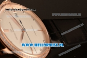 Girard Perregaux 1966 9015 Auto Rose Gold Case with White Dial and Black Leather Strap