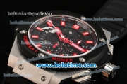 Hublot King Power F1 Swiss Valjoux 7750 Automatic Steel Case with PVD Bezel and Red Markers