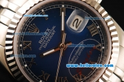 Rolex Datejust Automatic Full Steel with Blue Dial and Roman Marking