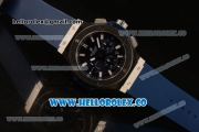 Hublot Big Bang Chrono Swiss Valjoux 7750 Automatic Steel Case with Blue Dial and Blue Rubber Strap (YF)