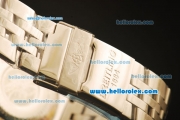 Breitling Chronomat B01 Chronograph Miyota Quartz Full Steel with White Dial and Rose Gold Roman Markers