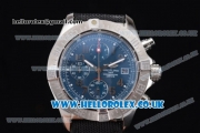 Breitling Avenger Seawolf Chrono Miyota OS10 Quartz Steel Case with Blue Dial Black Nylon Strap and Arabic Number Markers