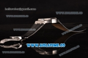 Audemars Piguet Royal Oak 41MM Swiss Tourbillon Manual Winding Steel Case with Diamonds Bezel Black Leather Strap and Black Dial (FT)