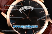 Jaeger-LECoultre Master Swiss ETA 2824 Automatic Rose Gold Case with Black Dial and Stick Markers