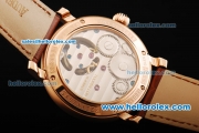 Audemars Piguet Jules Audemars Swiss Tourbillon Manual Winding Movement Rose Gold Case with White Dial and Rose Gold Roman Numerals