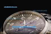 IWC Flieger Pilot's Chronograph Quartz Movement Full Steel with Grey Dial and White Markers-Limited Edition