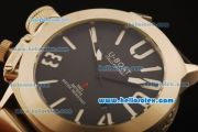 U-Boat Italo Fontana Automatic Steel Case with Black Dial and Black Rubber Strap-White Markers