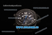 Panerai PAM 617 Luminor Submersible Flyback Asia Automatic Titanium Case with Black Dial and White Dot Markers