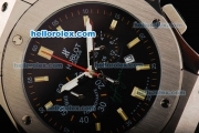 Hublot Big Bang Ayrton Senna Chronograph Miyota Quartz Movement Black Dial with Yellow Stick Markers
