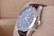 Omega Seamaster Automatic Movement with Blue Dial and Leather Strap