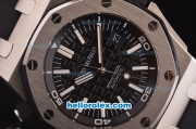 Audemars Piguet Royal Oak Offshore Diver Swiss ETA 2824 Automatic Steel Case with Black Dial and Black Rubber Strap - 1:1 Original