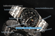 Ferrari Rattrapante Chrono Miyota OS20 Quartz Steel Case with PVD Bezel Black Dial and Stick Markers