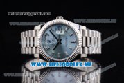 Rolex Day-Date Swiss ETA 2836 Automatic Stainless Steel Case/Bracelet with Blue Dial and Stick Markers (BP)