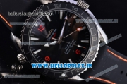 Omega Seamaster Planet Ocean GMT Asia 2813 Automatic Steel Case with Black Dial and Black Bezel