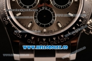 Rolex Daytona Chrono Clone Rolex 4130 Automatic Steel Case with Gray Dial PVD Bezel and Steel Bracelet (EF)