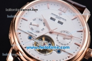 Vacheron Constantin Matle Asia Automatic Rose Gold Case with White Dial and Stick Markers