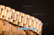 Rolex Datejust Swiss ETA 2836 Automatic Rose Gold Case/Strap with White Dial and Roman Markers