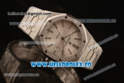 Audemars Piguet Royal Oak Clone Calibre AP 3120 Automatic Full Steel with White Dial and Stick Markers (EF)