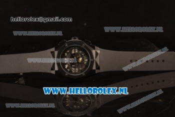 Hublot Classic Fusion Aerofusion Chronograph Orlinski Japanese Miyota OS20 Quartz PVD Case with Black Dial Stick Markers and Black Rubber Strap