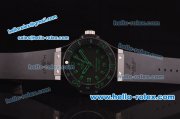Hublot Big Bang King Swiss Valjoux 7750 Automatic Movement PVD Case with Black Dial and Green Stick Hour Markers