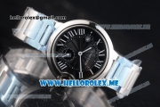 Cartier Ballon Bleu De Large Asia 2813 Automatic Stainless Steel Case/Bracelet with Black Dial and Roman Numeral Markers