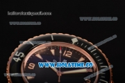 BlancPain Fifty Fathoms Swiss ETA 2836 Automatic Rose Gold Case with Black Dial and Stick/Arabic Numeral Markers (NOOB)