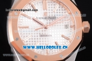 Audemars Piguet Royal Oak Clone AP Calibre 3120 Automatic Two Tone Case/Bracelet with Silver Dial and Stick Markers (JF)