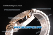 Chopard Imperiale Miyota Quartz Steel Case with Diamonds Bezel Silver Dial and Two Tone Bracelet