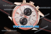 Tag Heuer Carrera Calibre 18 Chronograph Miyota Quartz Rose Gold Case with White Dial and Stick Markers