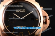 Panerai Luminor Marina 1950 3 Days Automatic PAM00359R Asia ST25 Automatic Rose Gold Case with Black Dial and Stick/Arabic Numeral Markers Blue Leather Strap