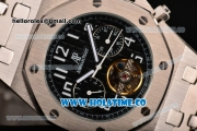 Audemars Piguet Royal Oak Tourbillon Asia Automatic Full Steel with Black Dial and White Arabic Numeral Markers