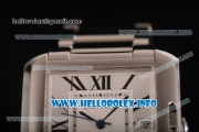 Cartier Tank Anglaise Miyota 9015 Automatic Steel Case/Bracelet with Silver Dial and Roman Numeral Markers