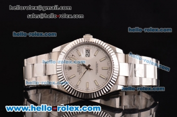 Rolex Datejust II Asia 2813 Automatic Stainless Steel Case with Stainless Steel Strap and White Dial