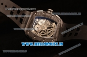 Richard Mille RM11-03 Swiss Valjoux 7750 Automatic Carbon Fiber Case Skeleton Dial With Arabic Numeral Markers Black Rubber Strap 1:1 Original(KV)