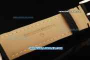 Vacheron Constantin Patrimony Swiss ETA 2836 Automatic Movement Steel Case with Diamond Markers/Bezel and Black Leather Strap