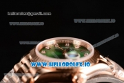 Rolex Datejust Swiss ETA 2671 Automatic Rose Gold Case with Green Dial Diamonds Markers and Rose Gold Bracelet (BP)