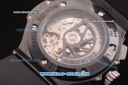 Hublot Big Bang Swiss Valjoux 7750 Automatic Ceramic Case with Baguette Diamond Bezel and Black Dial