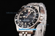 Rolex GMT Master Oyster Perpetual Automatic Movement ETA Case with Black Bezel-Yellow Markers and Black Dial