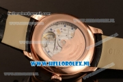 Girard Perregaux 1966 9015 Auto Rose Gold Case with White Dial and Black Leather Strap