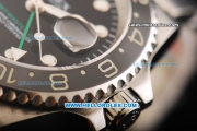 Rolex GMT Master II Swiss ETA 2836 Automatic Movement Full Steel with Black Dial - Ceramic Bezel