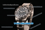Rolex GMT-Master II Swiss ETA 2836 Automatic Steel Case with Black Cermaic Bezel and White Dot Markers - 1:1 Original (NOOB)