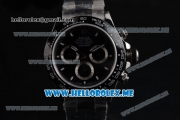 Rolex Daytona Swiss Valjoux 7750 Automatic Stainless Steel Case/Bracelet with Black Dial and Stick Markers Black Subdials